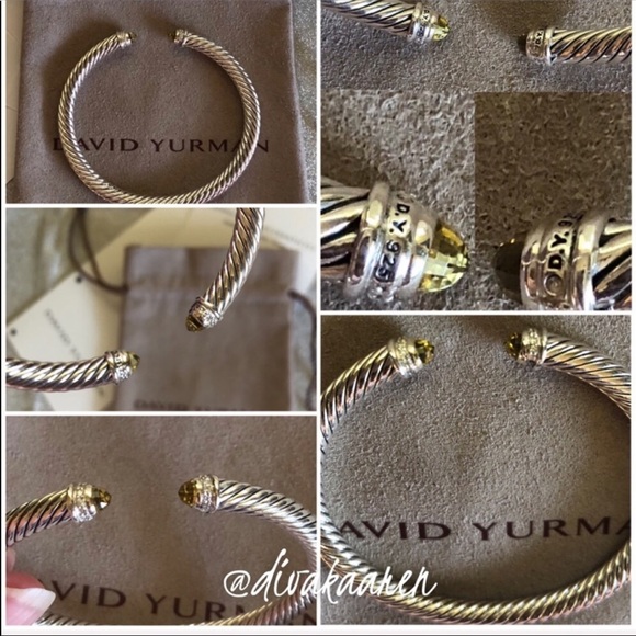 🔺SOLD🔺DavidYurman Lemon Citrine Diamond Bracelet - Picture 7 of 8